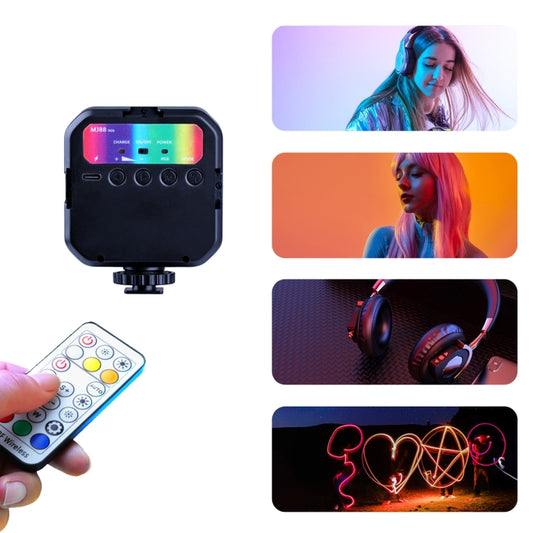 MJ88 Pocket 3000-7000K+RGB Full Color Beauty Fill Light Handheld Camera Photography Streamer LED Light with Remote Control(Black) - Camera Accessories by buy2fix | Online Shopping UK | buy2fix