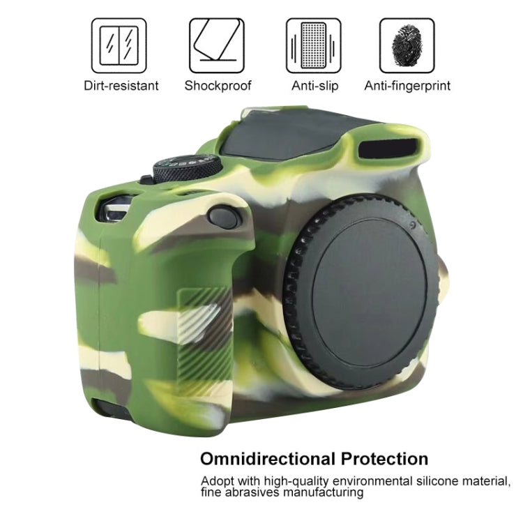 Soft Silicone Protective Case for Canon EOS 2000D (Camouflage) - Camera Accessories by buy2fix | Online Shopping UK | buy2fix
