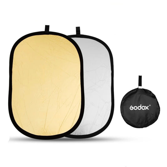 Godox FT01 2 in 1 Gold / Silver Oval Folding Reflector Board, Size: 150 x 200cm - Camera Accessories by Godox | Online Shopping UK | buy2fix