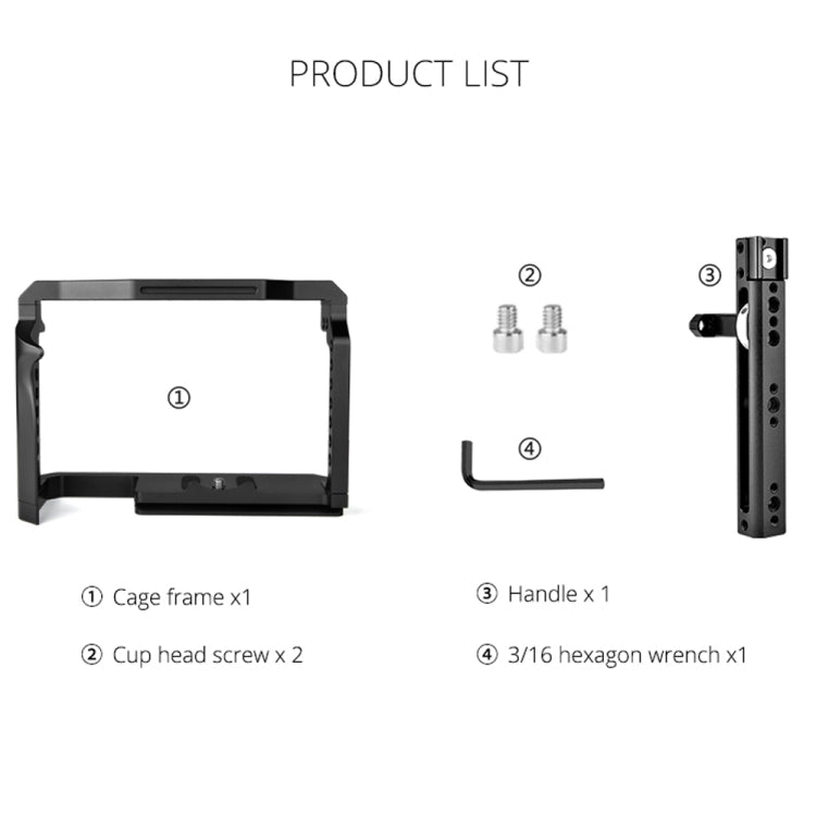 YELANGU C22 YLG0334B Video Camera Cage Stabilizer with Handle for Canon EOS R5/R6 (Black) - Camera Accessories by YELANGU | Online Shopping UK | buy2fix