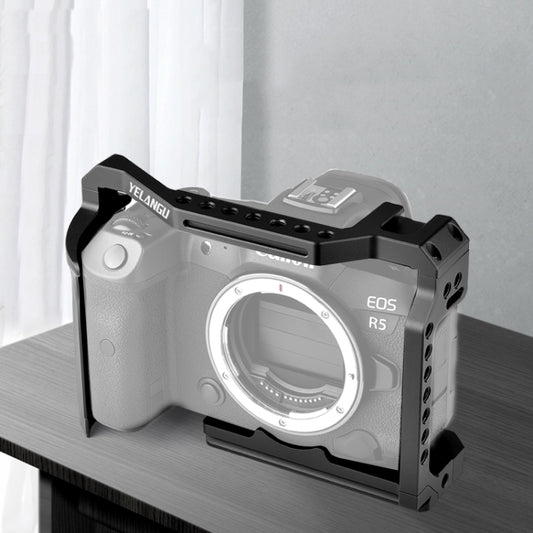 YELANGU C22-A YLG0334B-A Video Camera Cage Stabilizer for Canon EOS R5/R6/R(Black) - Camera Accessories by YELANGU | Online Shopping UK | buy2fix