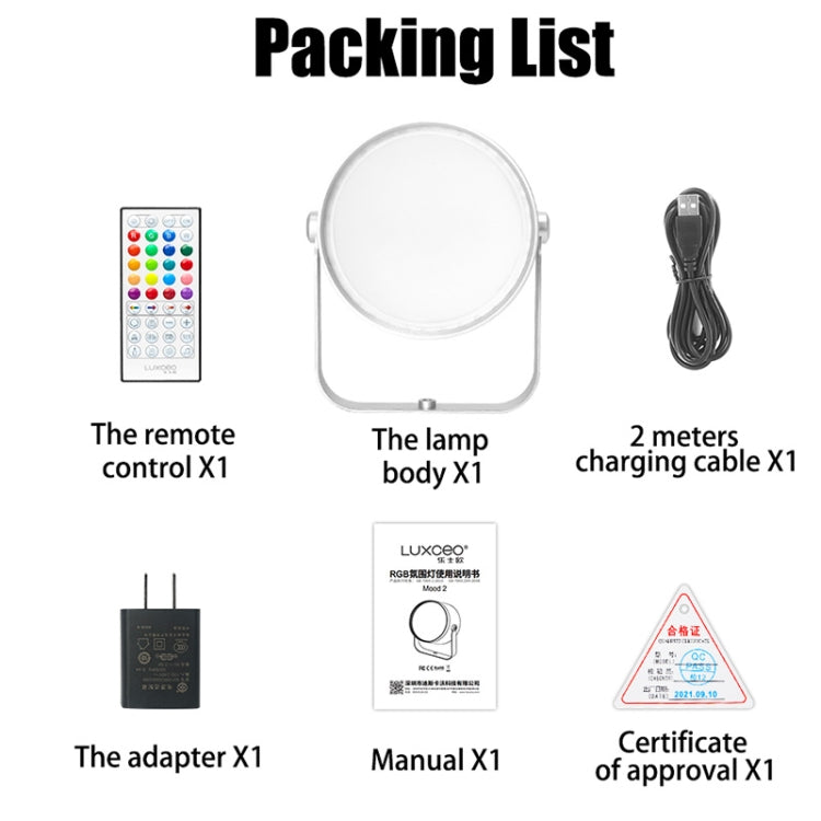 LUXCEO Mood2 RGB Atmosphere Fill Light Desktop Rhythm Pickup Lamp with Remote Control (UK Plug) -  by LUXCeO | Online Shopping UK | buy2fix