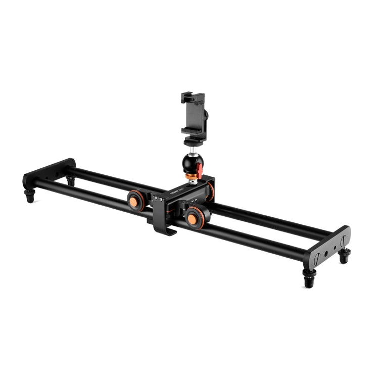 YELANGU L60E 60cm Slide Rail Track + L4 3-Wheel Video Dolly with Phone Clamp & Ballhead - Camera Slider by YELANGU | Online Shopping UK | buy2fix