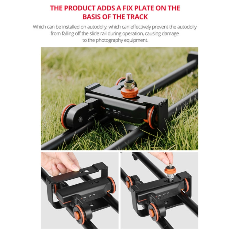 YELANGU L60E 60cm Slide Rail Track + L4 3-Wheel Video Dolly with Phone Clamp & Ballhead - Camera Slider by YELANGU | Online Shopping UK | buy2fix