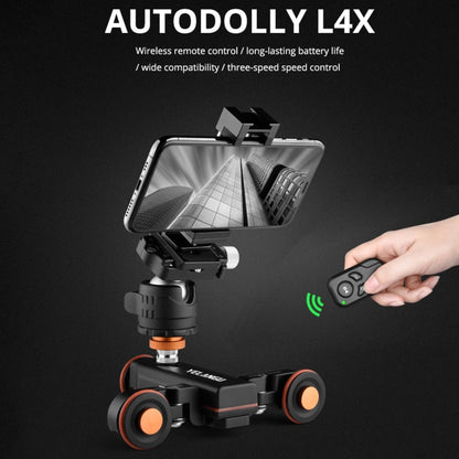 YELANGU L4X Camera Wheel Dolly + PC141 Phone Clamp with Remote, Load: 3kg - Camera Accessories by YELANGU | Online Shopping UK | buy2fix