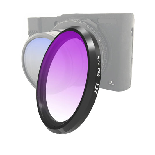 JSR Gradient Colored Lens Filter for Panasonic LUMIX LX10(Gradient Purple) - Camera Accessories by JSR | Online Shopping UK | buy2fix