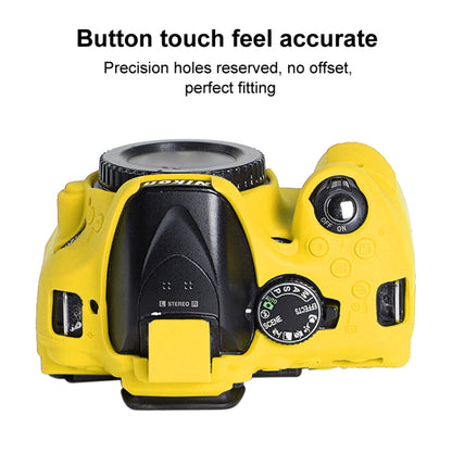 Soft Silicone Protective Case for Nikon D5200 (Yellow) - Camera Accessories by buy2fix | Online Shopping UK | buy2fix