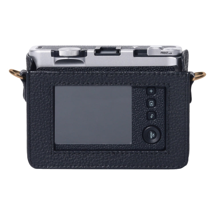 For FUJIFILM instax mini Evo Full Body Camera Genuine Leather Case Bag with Strap(Black) - Camera Accessories by buy2fix | Online Shopping UK | buy2fix