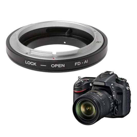FD-AI FD-NIK Lens Macro Adapter Ring for Canon FD Lens to Nikon AI Lens (Black) - Camera Accessories by buy2fix | Online Shopping UK | buy2fix