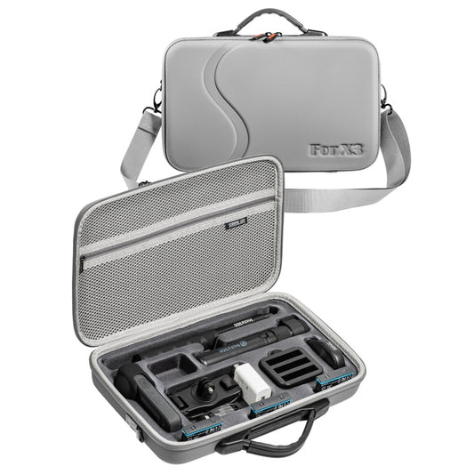 For Insta360 One X3 STARTRC Diamond Texture Camera and Accessories PU Storage Case Bag (Grey) - DJI & GoPro Accessories by buy2fix | Online Shopping UK | buy2fix