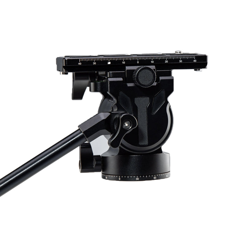 Fotopro MH-6A  Aluminum Alloy Heavy Duty Video Camera Tripod Action Fluid Drag Head with Sliding Plate (Black) - Camera Accessories by Fotopro | Online Shopping UK | buy2fix