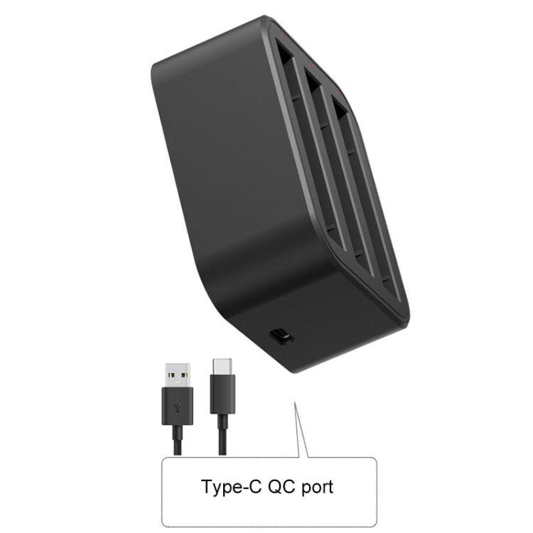For Insta360 X3 / One X2 Tri-Slot Batteries Fast Charger (Black) - DJI & GoPro Accessories by buy2fix | Online Shopping UK | buy2fix