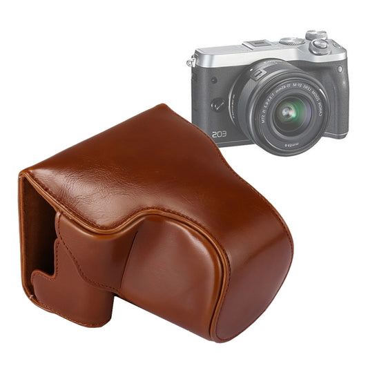 Full Body Camera PU Leather Case Bag with Strap for Canon EOS M6 (Brown) - Camera Accessories by buy2fix | Online Shopping UK | buy2fix