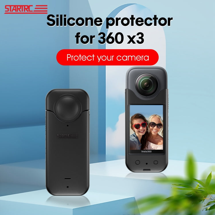 For Insta360 X3 STARTRC Full Body Silicone Protective Case (Black) - DJI & GoPro Accessories by STARTRC | Online Shopping UK | buy2fix