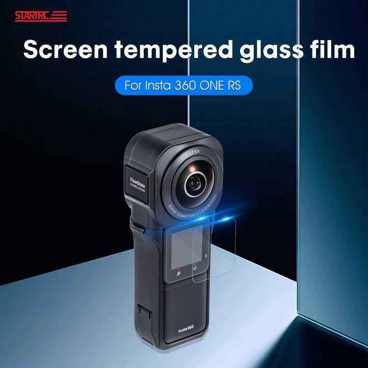 For Insta360 One RS 1-Inch 360 Edition STARTRC 2pcs Screen Tempered Glass Film - DJI & GoPro Accessories by STARTRC | Online Shopping UK | buy2fix