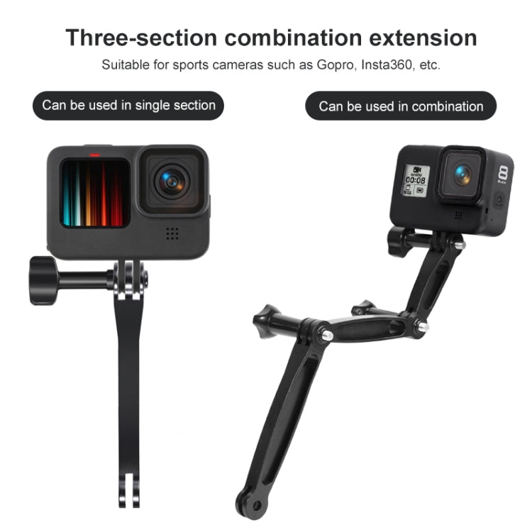 Joint Aluminum Extension Arm Grip Extenter for GoPro Hero11 Black / HERO10 Black / HERO9 Black /HERO8 / HERO7 /6 /5 /5 Session /4 Session /4 /3+ /3 /2 /1, Insta360 ONE R, DJI Osmo Action and Other Action Cameras, Length: 6.8cm - DJI & GoPro Accessories by buy2fix | Online Shopping UK | buy2fix