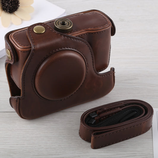 Full Body Camera PU Leather Case Bag with Strap for Canon G16 (Coffee) - Camera Accessories by buy2fix | Online Shopping UK | buy2fix