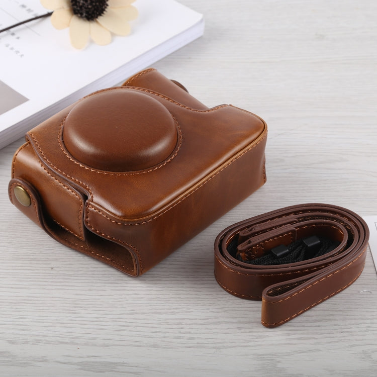 Full Body Camera PU Leather Case Bag with Strap for Canon G16 (Brown) - Camera Accessories by buy2fix | Online Shopping UK | buy2fix