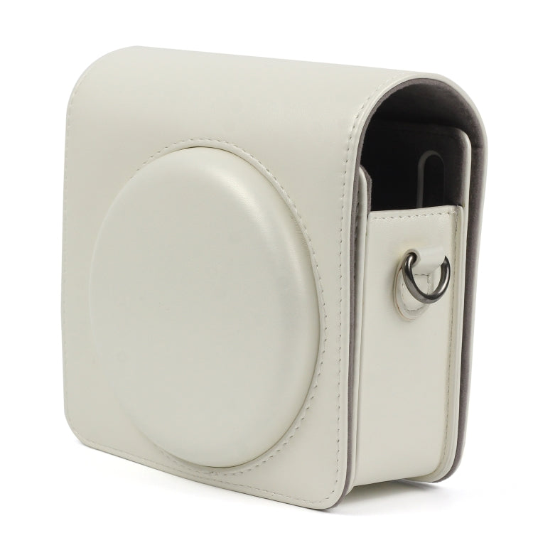 Pearly Lustre PU Leather Case Bag for FUJIFILM Instax SQUARE SQ6 Camera, with Adjustable Shoulder Strap(White) - Camera Accessories by buy2fix | Online Shopping UK | buy2fix