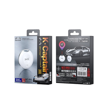 WK WT-D01 Car Youpin Series Smart Bluetooth Anti-lost Artifact (White) - In Car by WK | Online Shopping UK | buy2fix