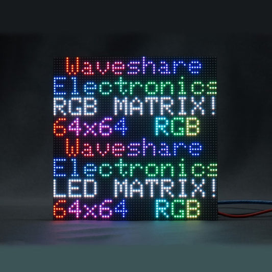 Waveshare RGB Full-Color LED Matrix Panel, 3mm Pitch, 64 x 64 Pixels, Adjustable Brightness - Consumer Electronics by WAVESHARE | Online Shopping UK | buy2fix