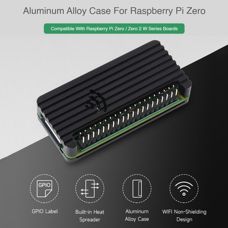 Waveshare Aluminum Alloy Protection Case for Raspberry Pi Zero Series, Fits Zero / Zero 2 W - Consumer Electronics by WAVESHARE | Online Shopping UK | buy2fix