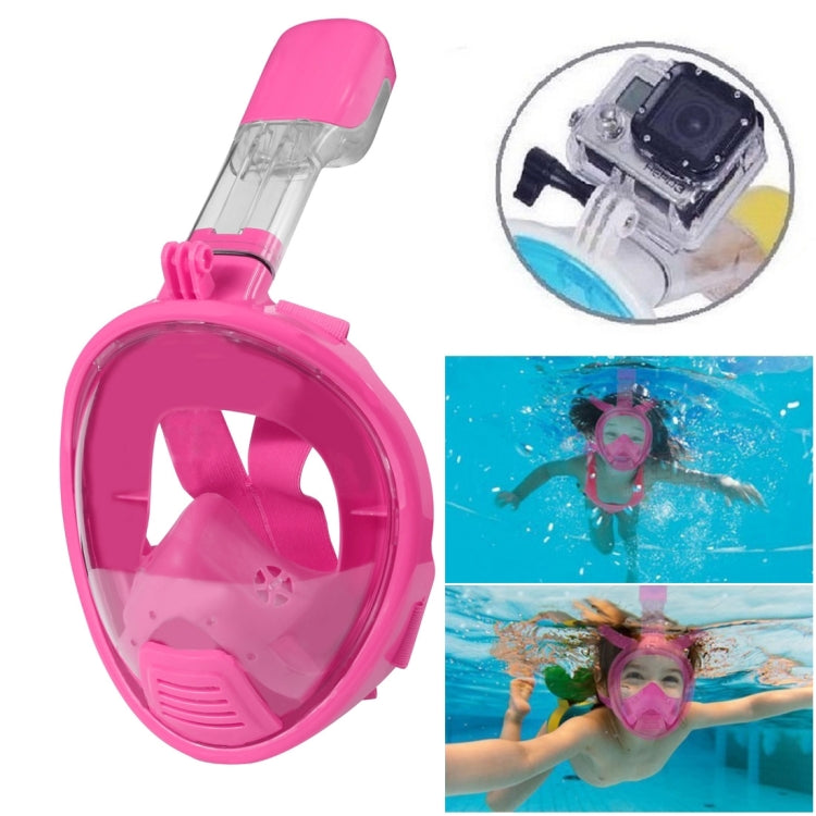 Kids Diving Equipment Full Face Design Snorkel Mask for GoPro, Insta360, DJI and Other Action Cameras(Pink) - Diving Mask by NEOPine | Online Shopping UK | buy2fix