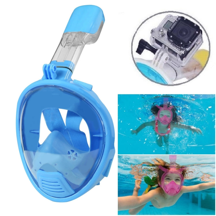 Kids Diving Equipment Full Face Design Snorkel Mask for GoPro, Insta360, DJI and Other Action Cameras(Blue) - Diving Mask by NEOPine | Online Shopping UK | buy2fix