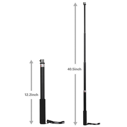 Universal Aluminum Alloy Selfie Stick with Adapter, Length: 31cm-103cm(Black) - DJI & GoPro Accessories by buy2fix | Online Shopping UK | buy2fix