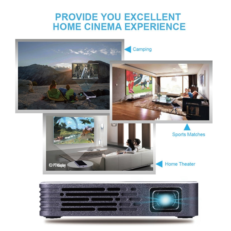 P8I 854x480 100LM Mini Portable Multimedia DLP Projector - Consumer Electronics by buy2fix | Online Shopping UK | buy2fix