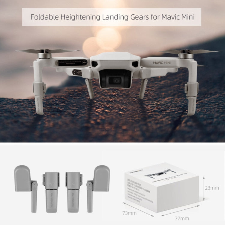 Sunnylife MM-LG541 Foldable Heightened Landing Gears for DJI Mavic mini (Grey) - DJI & GoPro Accessories by Sunnylife | Online Shopping UK | buy2fix