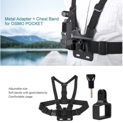 Sunnylife OP-Q9201 Elastic Adjustable Body Chest Straps Belt with Metal Adapter for DJI OSMO Pocket 2 - DJI & GoPro Accessories by Sunnylife | Online Shopping UK | buy2fix