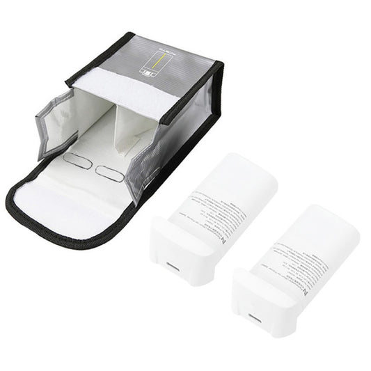 RCSTQ for FIMI X8 Mini Drone 2 x Batteries Li-Po Safe Explosion-proof Storage Bag (Silver) - DJI & GoPro Accessories by RCSTQ | Online Shopping UK | buy2fix