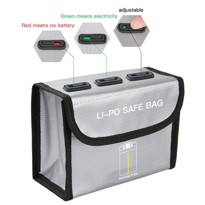RCSTQ for FIMI X8 Mini Drone 2 x Batteries Li-Po Safe Explosion-proof Storage Bag (Silver) - DJI & GoPro Accessories by RCSTQ | Online Shopping UK | buy2fix