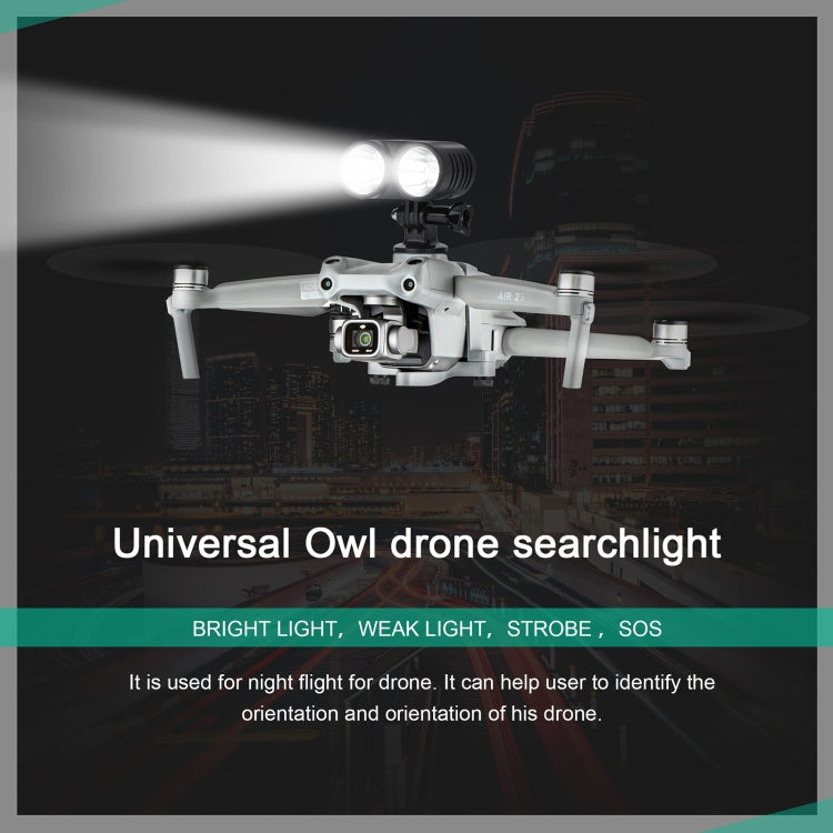 STARTRC Owl Night Flight Lamp Searchlight Light Signal Light for DJI Mavic 2 / Air 2S / Mini 2 / Mini / FPV (Black) - DJI & GoPro Accessories by STARTRC | Online Shopping UK | buy2fix