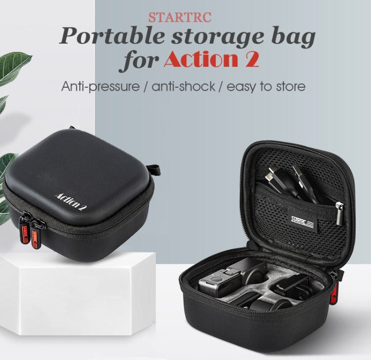STARTRC  Diamond Texture PU Storage Case Bag for DJI Action 2 (Black) - DJI & GoPro Accessories by STARTRC | Online Shopping UK | buy2fix