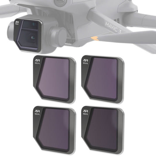 JSR Drone 4 in 1 ND8PL+ND16PL+ND32PL+ND64PL Lens Filter for DJI Mavic 3 - DJI & GoPro Accessories by JSR | Online Shopping UK | buy2fix