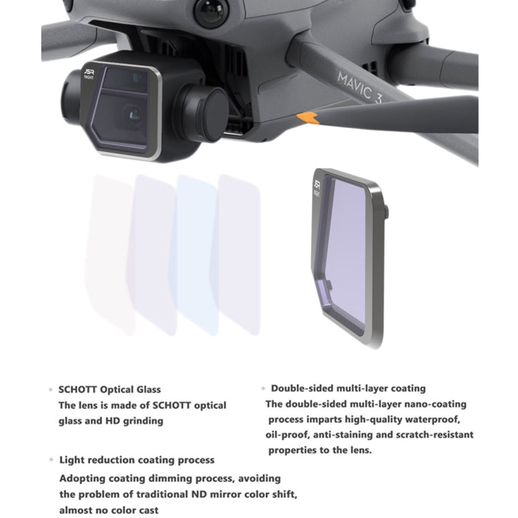 JSR Drone 8 in 1 MCUV+CPL+ND16+32+64+1000+STAR+NIGHT Lens Filter for DJI Mavic 3 - DJI & GoPro Accessories by JSR | Online Shopping UK | buy2fix