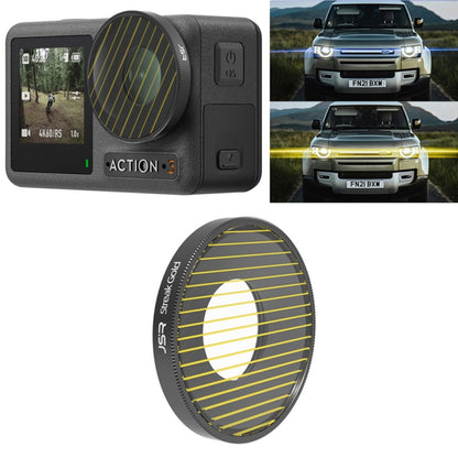 JSR Streak Drawing Lens Filter For DJI Osmo Action 3 / GoPro Hero11 Black / HERO10 Black / HERO9 Black(Gold) - DJI & GoPro Accessories by JSR | Online Shopping UK | buy2fix