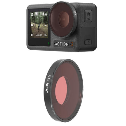 JSR Diving Color Lens Filter For DJI Osmo Action 3 / GoPro Hero11 Black / HERO10 Black / HERO9 Black(Red) - DJI & GoPro Accessories by JSR | Online Shopping UK | buy2fix