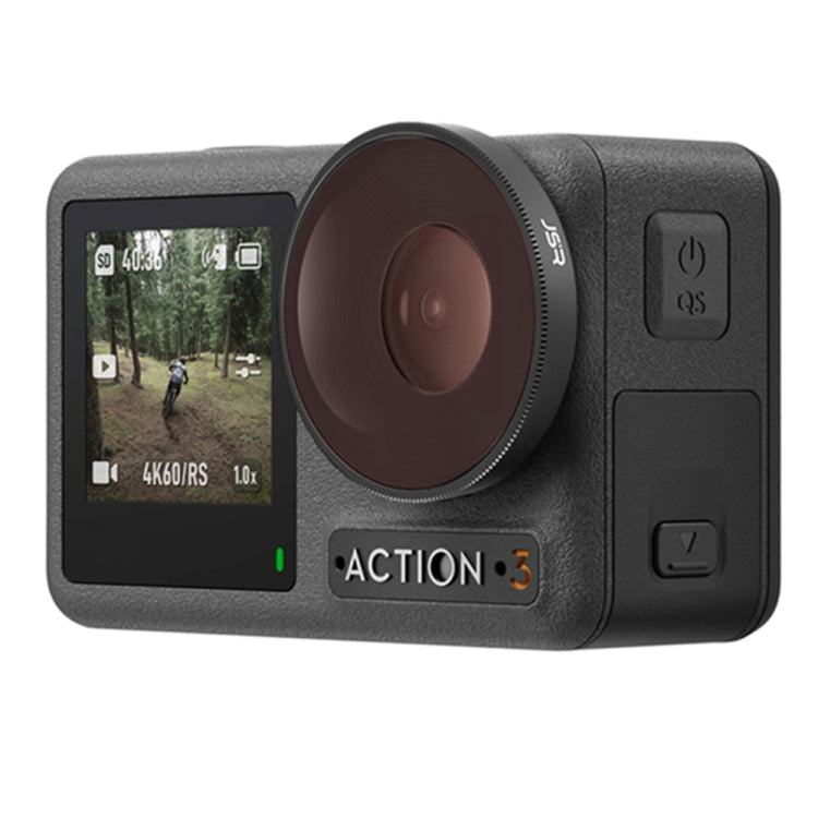 JSR Diving Color Lens Filter For DJI Osmo Action 3 / GoPro Hero11 Black / HERO10 Black / HERO9 Black(Red) - DJI & GoPro Accessories by JSR | Online Shopping UK | buy2fix