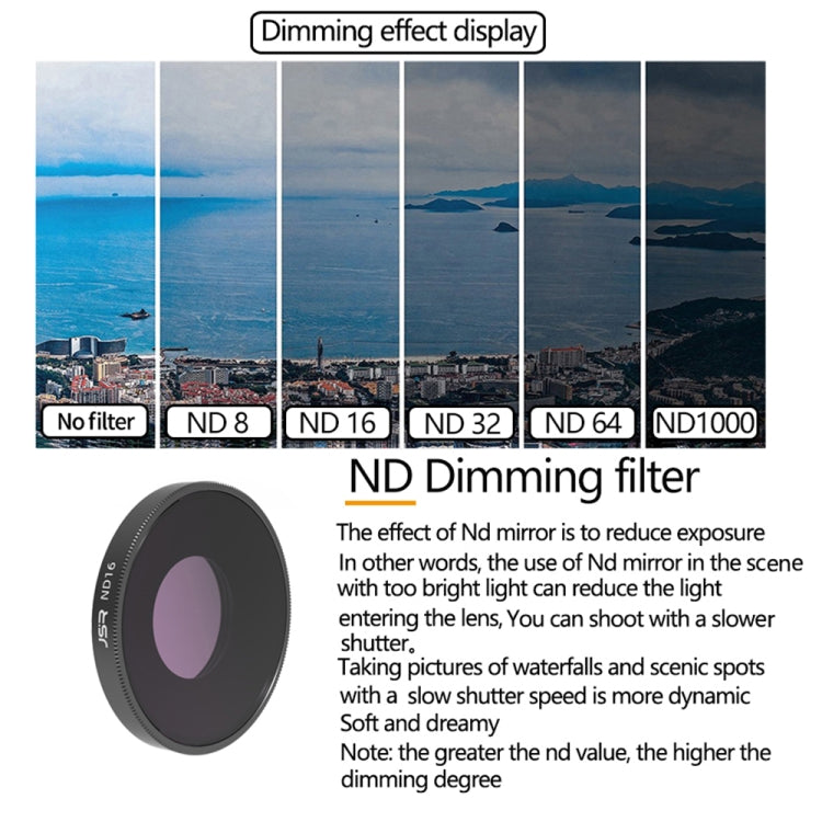JSR 4 in 1 UV CPL ND16 ND32 Lens Filter For DJI Osmo Action 3 / GoPro Hero11 Black / HERO10 Black / HERO9 Black - DJI & GoPro Accessories by JSR | Online Shopping UK | buy2fix