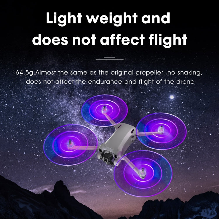 For DJI Mavic Mini 3 Pro STARTRC 2 Pairs Color LED Flash Lamp Low Noise Propellers (Transparent) - DJI & GoPro Accessories by STARTRC | Online Shopping UK | buy2fix