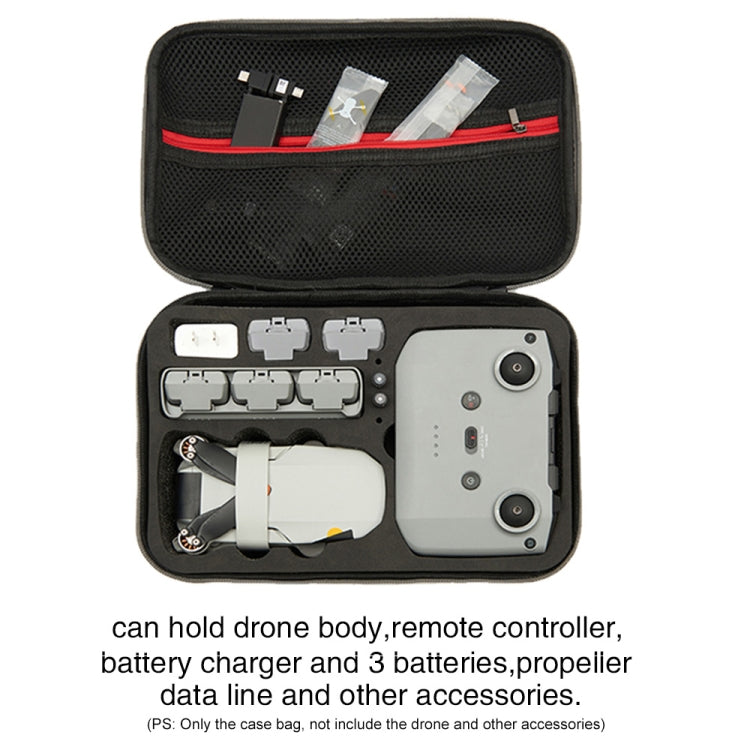 For DJI Mini 2 SE Grey Shockproof Carrying Hard Case Storage Bag, Size: 21.5 x 29.5 x 10cm (Black) - DJI & GoPro Accessories by buy2fix | Online Shopping UK | buy2fix