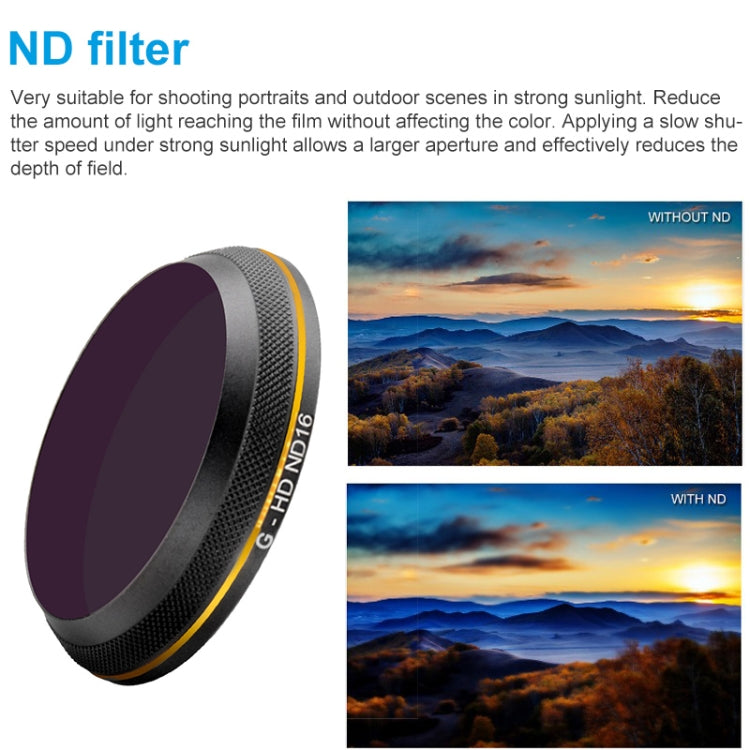 PGYTECH X4S-HD ND16 Gold-edge Lens Filter for DJI Inspire 2 / X4S Gimbal Camera Drone Accessories - DJI & GoPro Accessories by PGYTECH | Online Shopping UK | buy2fix