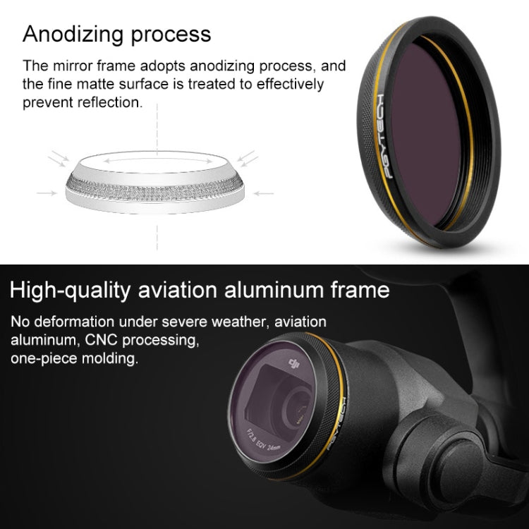 PGYTECH X4S-HD ND32 Gold-edge Lens Filter for DJI Inspire 2 / X4S Gimbal Camera Drone Accessories - DJI & GoPro Accessories by PGYTECH | Online Shopping UK | buy2fix