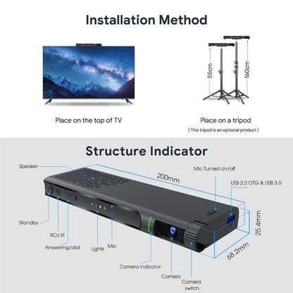 MECOOL KA2 Video Calling on TV Android 10.0 Smart TV Box with Remote Control, Amlogic S905X4 Quad Core Cortex A35, 2GB+16GB, Dual-Band / Ethernet / Camera(EU Plug) - Amlogic S905 by MECOOL | Online Shopping UK | buy2fix