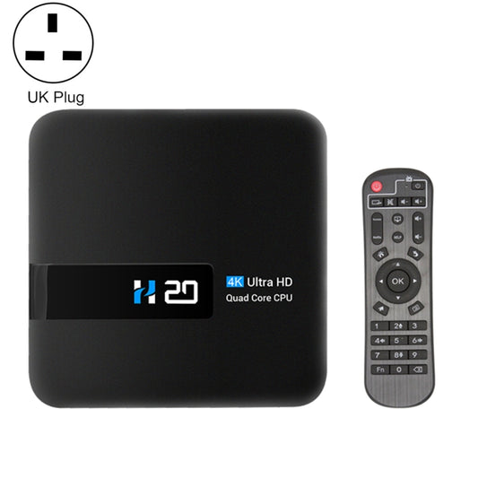 H20 4K Smart TV BOX Android 10.0 Media Player with Remote Control, Quad Core RK3228A, RAM: 1GB, ROM: 8GB, 2.4GHz WiFi, UK Plug - Consumer Electronics by buy2fix | Online Shopping UK | buy2fix