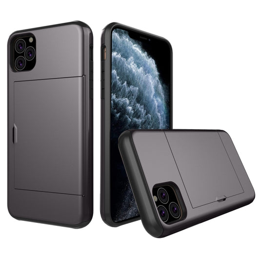 For iPhone 11 Pro Shockproof Rugged Armor Protective Case with Card Slot (Grey) - Apple Accessories by buy2fix | Online Shopping UK | buy2fix