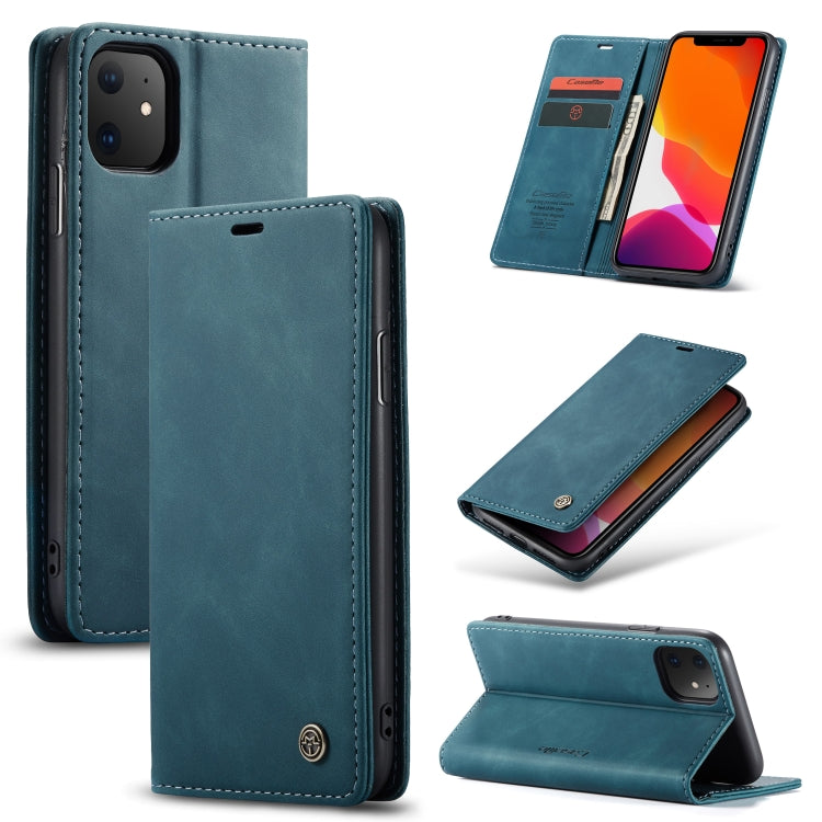 CaseMe-013 Multifunctional Horizontal Flip Leather Case with Card Slot & Holder & Wallet for iPhone 11(Blue) - Apple Accessories by CaseMe | Online Shopping UK | buy2fix